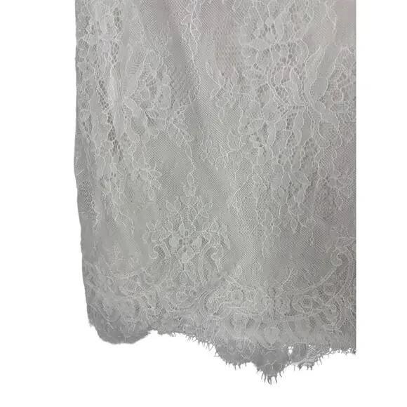 Katie May Britt Lace Strapless Mini Dress Sexy Cocktail Bridal Wedding Ivory XS